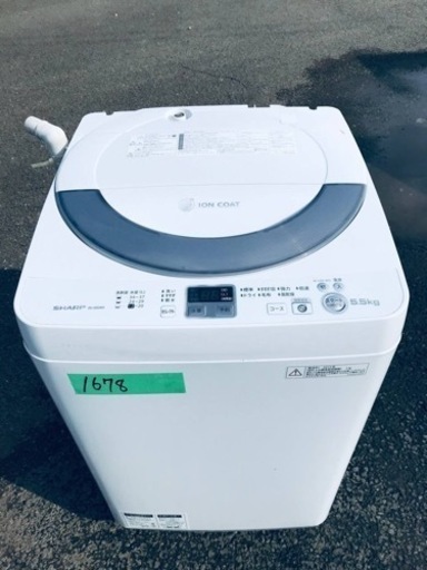 1678番SHARP✨全自動電気洗濯機✨ES-GE55N-S‼️