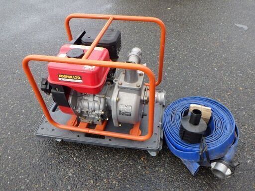 工進　4サイクルエンジンポンプ　SEM-40FT　ホース付き　三菱OHV GM91P　状態良♪　￥8,580税込