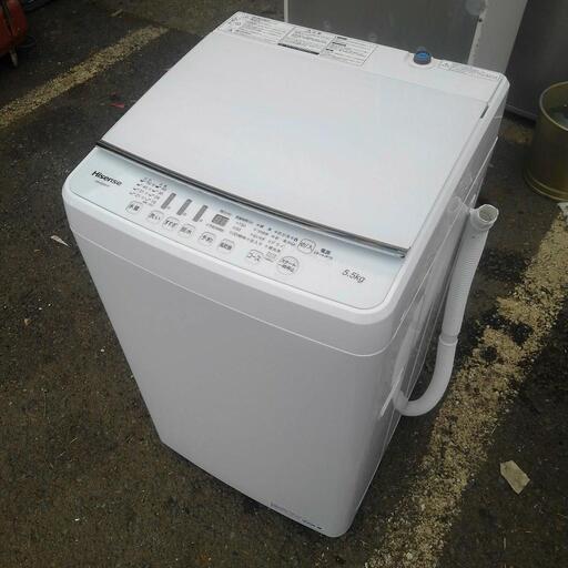 2021年製 美品 ハイセンス 5.5㎏洗濯機 HW-G55B  ysk