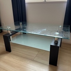 【ネット決済】ガラス板のローテーブルです