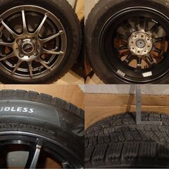 【引取り限定】アルミホイール付きスタッドレスタイヤ（ﾌﾞﾘﾁﾞｽﾄﾝ　ﾌﾞﾘｻﾞｯｸ VRX2 155/65/R14）
