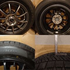 【引取り限定】アルミホイール付きスタッドレスタイヤ（ﾌﾞﾘﾁﾞｽﾄﾝ　ﾌﾞﾘｻﾞｯｸ VRX2 155/65/R14）
