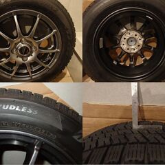 【引取り限定】アルミホイール付きスタッドレスタイヤ（ﾌﾞﾘﾁﾞｽﾄﾝ　ﾌﾞﾘｻﾞｯｸ VRX2 155/65/R14）