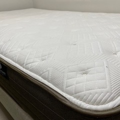 【美品】大塚家具レガリア（Kingston社製）サークレットのセミダブルマットレス　ダブルクッション付き