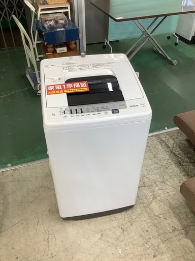 安心の1年保証付！！ HITACHI 全自動洗濯機 7.0kg NW-70E-W 2020年製