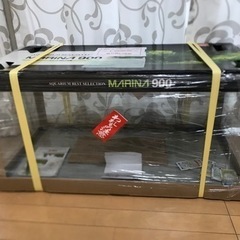 新品未使用 ジェックス マリーナガラス水槽90cmスリム MR-13Bi 黒枠