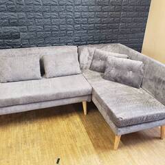 未使用・訳アリ】カバーリング ソファダイニング・右肘アームソファ  