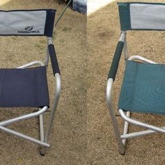 キャンプ用品：サウスフィールドの折り畳み椅子２脚（ワケあり）