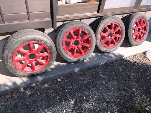 ワタナベホィール13インチ5J-PCD114.3 CVタイプ + 155-65-13