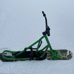 石川県 富山県 JykK スノースクート グリーン snowscoot 中古 大人用 