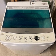 ハイアール 全自動洗濯機 5.5kg 2019年製　JW-C55...