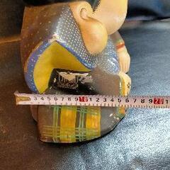 昭和レトロ当時物 大きい福助置物 開運 商売繁盛