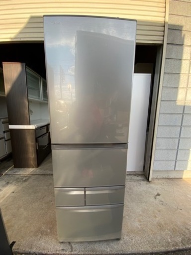 東芝　冷凍冷蔵庫　426L　5ドア　右開き　自動製氷　2013