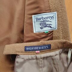 Burberrys】厚手アルパカ混ウール薄茶セットアップスーツ