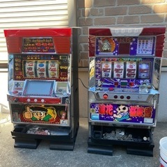 パチスロ 実機 2台 実働 どんちゃん 浪花桜吹雪 メダル付き