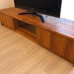 W1600mm ローボード テレビ台 チーク材 北欧 unico/BREATH/ブレス AV