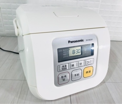 Panasonic✨3合炊き炊飯器ホワイト清掃済