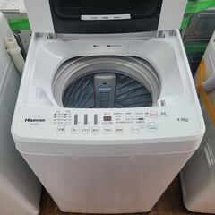 お買い得品‼　☆新生活応援☆　●71●　1人暮らしに最適４.５㎏サイズ♪　ハイセンス　洗濯機　HW-E4502　2018年製　【リサイクルショップどりーむ天保山店】 