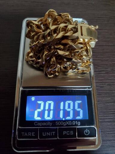 本物　K18 6面ダブル 喜平ネックレス 200g オーバー  60cm