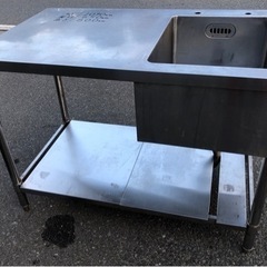 ⭐︎中古品　1槽シンク台付き　1090×650×800mm  厨房機器⭐︎