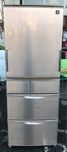 ◆シャープ プラズマクラスター◆6ドア冷蔵庫 簡易クリーニング済！2015年製 SJ-XW44A-T 440L 両開きどっちもドア SHARP 冷凍冷蔵庫