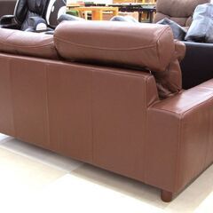 状態良好 良品計画 ワイドアームソファ 2.5シーター ヘッドレスト付き 無印 レザー 生活家具 リビング家具