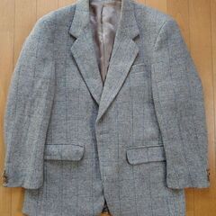 【英国製】2ボタン・シングル・ウールジャケットS薄グレー