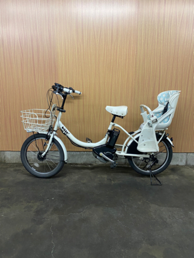 純正カゴ付き‼️ 子供乗せ‼︎ 電動自転車 BRIDGESTONE ビッケ 20 二人乗り 白 容量最大バッテリー付き‼︎ 配送◎