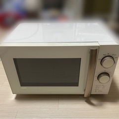 【ネット決済】電子レンジ　フラット　ホワイト　50Hz専用