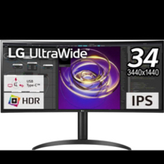 LG ディスプレイ モニター 34WP85C-B 34インチ 曲面ウルトラワイド