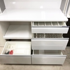 J813 松田家具 食器棚 レンジボード リーガレンジ 大川家具 ブランド IDC大塚家具取扱 1108×485×2006 クリーニング済み