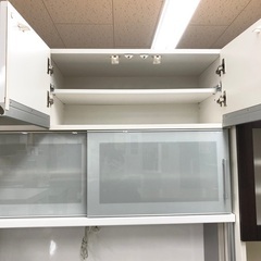 J813 松田家具 食器棚 レンジボード リーガレンジ 大川家具 ブランド IDC大塚家具取扱 1108×485×2006 クリーニング済み