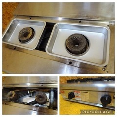 600-0)マルゼン 業務用 2口ガスコンロ 卓上 ガステーブル RGC-064C