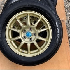 【レアな金色！】アルミホイール　プリウス15インチ(195/65R15 6J6.00-15) スバル車などにも