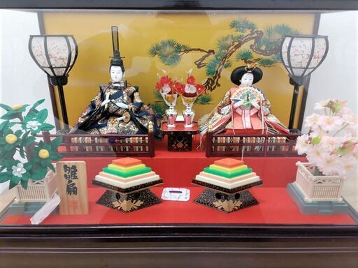 【美品】雛人形 親王飾り 雛扇 ひな祭り 女の子 ケース 化粧箱付 現状品