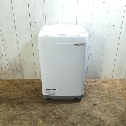 2/23 終 2019年 SHARP ES-KS70V-W 全自動電気洗濯機 7.0Kg 菊倉KB