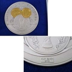 2002年 FIFA WORLD CUP KOREA JAPAN 記念貨幣発行記念メダル 約134.8g SV1000 韓国 サッカー ワールドカップ 苫小牧西店