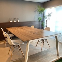 オフィステーブル　会議用テーブル　椅子付き　