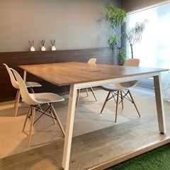 オフィステーブル　会議用テーブル　椅子付き　