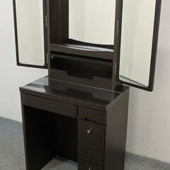 ニトリ ドレッサー クレール 化粧台 三面鏡 スツール ダークブラウン 