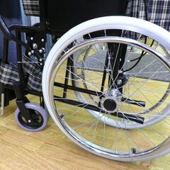 車イス 自走式 美品☆ チェック柄 自走・介助兼用 車いす 折り畳み