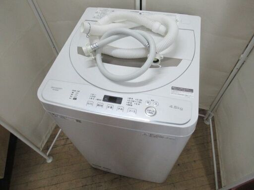 J3583/1ヶ月保証/洗濯機/4.5キロ/4.5kg/ステンレス槽/単身/一人暮らし/シングル/シャープ/SHARP/ES-GE4D/中古品/
