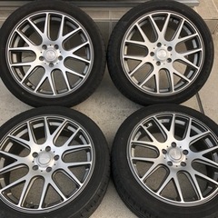 225/45R18夏タイヤ付きホイール4本 ヴェゼル、オデッセイ、エリシオン等に！　ランクC