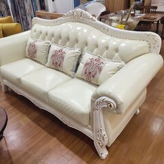 三人掛け姫系ソファ【イオンモールMUTUKI実店舗】