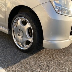 AME シャレン 5.5J-16 off+45 pcd100/4H 165/45R16  山有りタイヤ付4本 