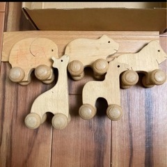 【ネット決済】木製おもちゃ　コロコロアニマル