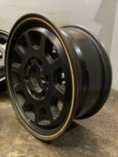 KYOHO 5ZIGEN 弐百式 共豊 社外ホイール 16インチ 4本 7J6HPCD139.7+27 イエローストライプ ハイエース等　(VHE273)クレジットカード QRコード決済可能