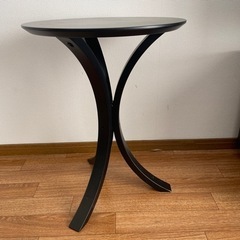 不二貿易 サイドテーブル 丸 幅40cm ブラック 