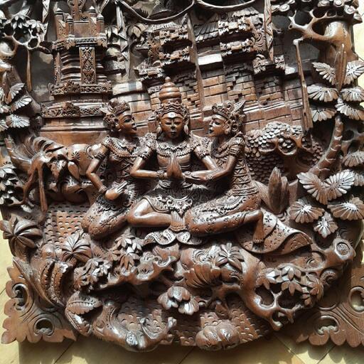 仏教の木彫り彫刻　壁掛け 仏教の木彫り彫刻 壁掛け