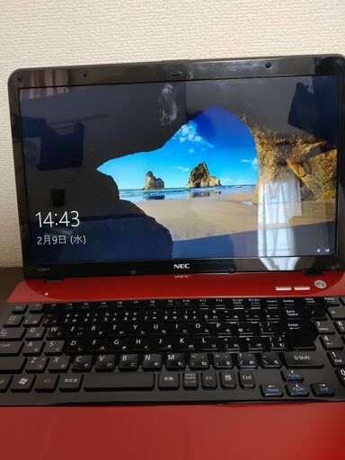 綺麗 赤NEC 高速SSD240 Corei5 搭載 メモリ4G CD/DVD/読み書き Wifi